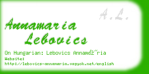 annamaria lebovics business card